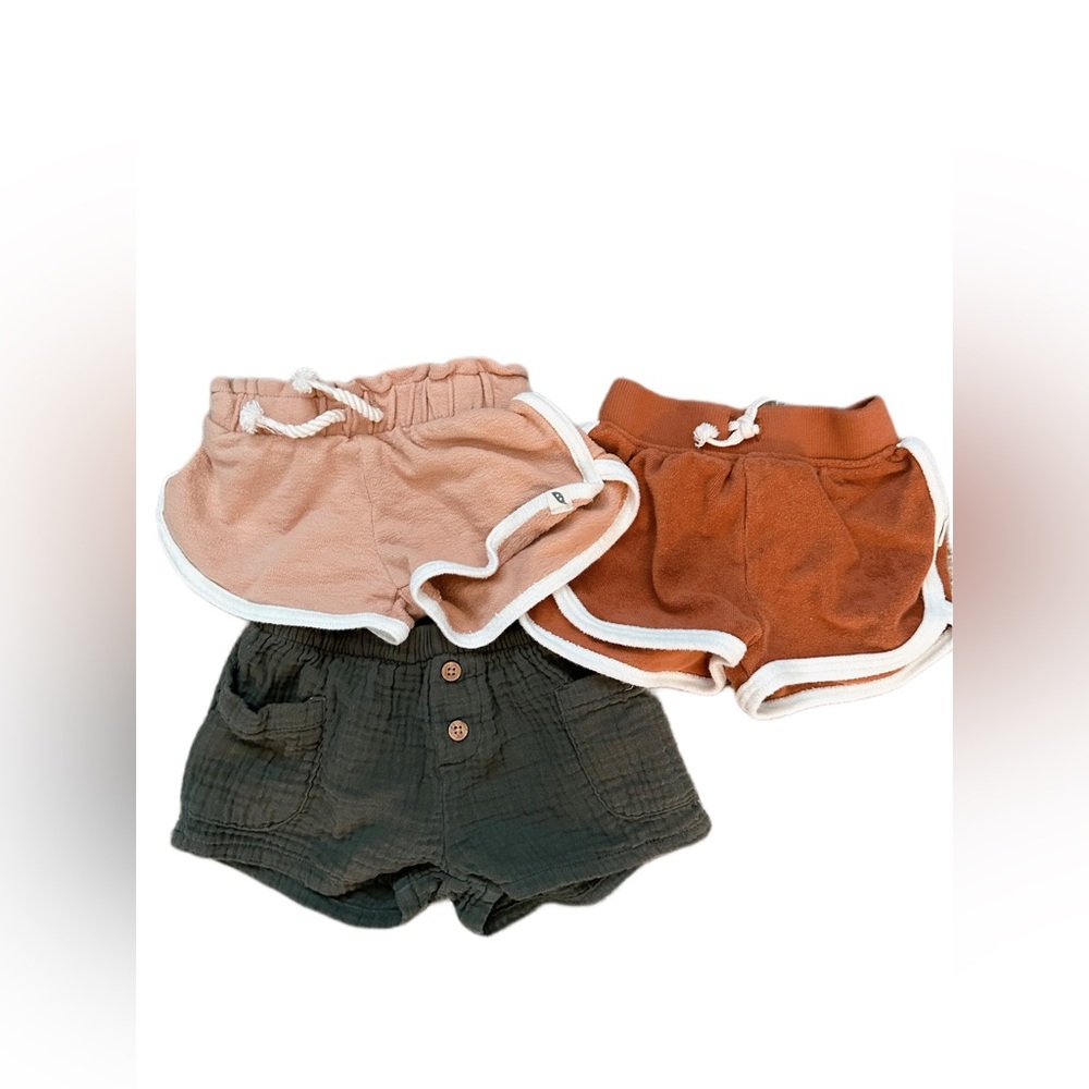 Baby Girl Used Retro Shorts Bundle 12mo